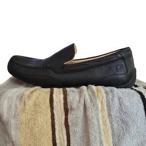 Sperry Hambden Black Leather Comfort Loafers Shoes 10.5 EUC